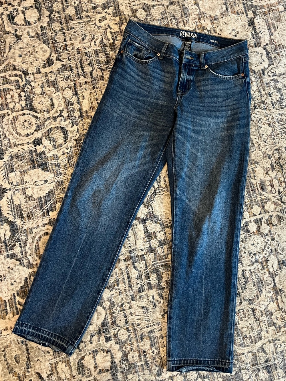 Rewash Women's Indigo Straight-Leg Jeans